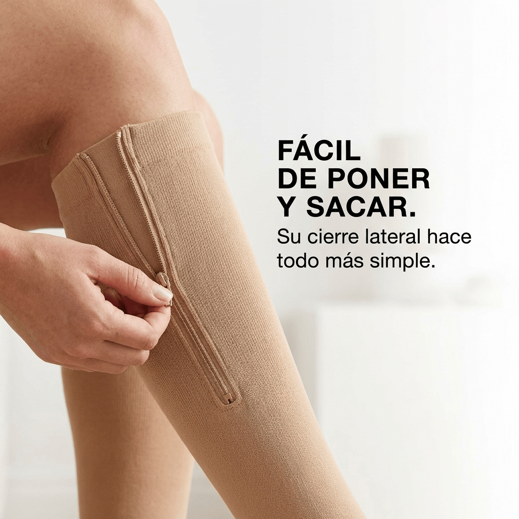 Medias De Compresión Con Cierre Hasta La Rodilla - Muy Moderna Uruguay