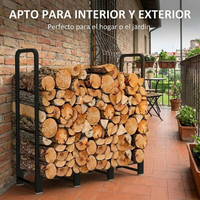 Leñero Organizador de Leña para Hogar y Patio