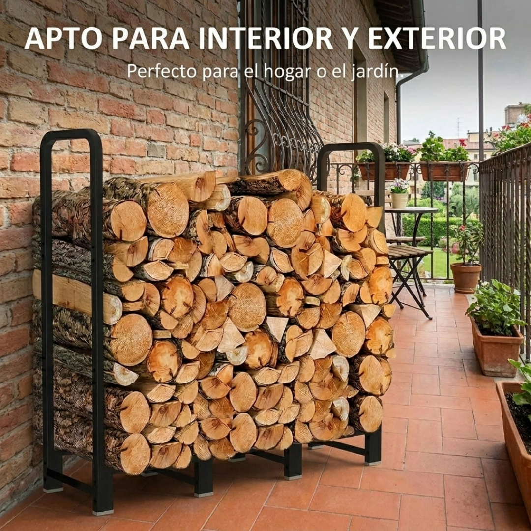 Leñero Organizador de Leña para Hogar y Patio