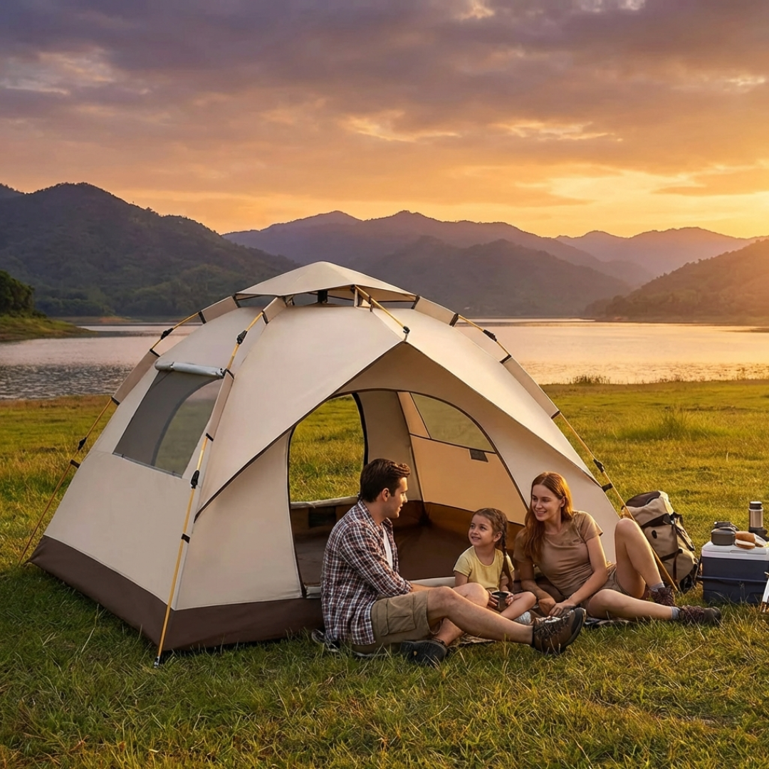 Carpa Autoarmable 3 Personas Tela Oxford Piso Impermeable