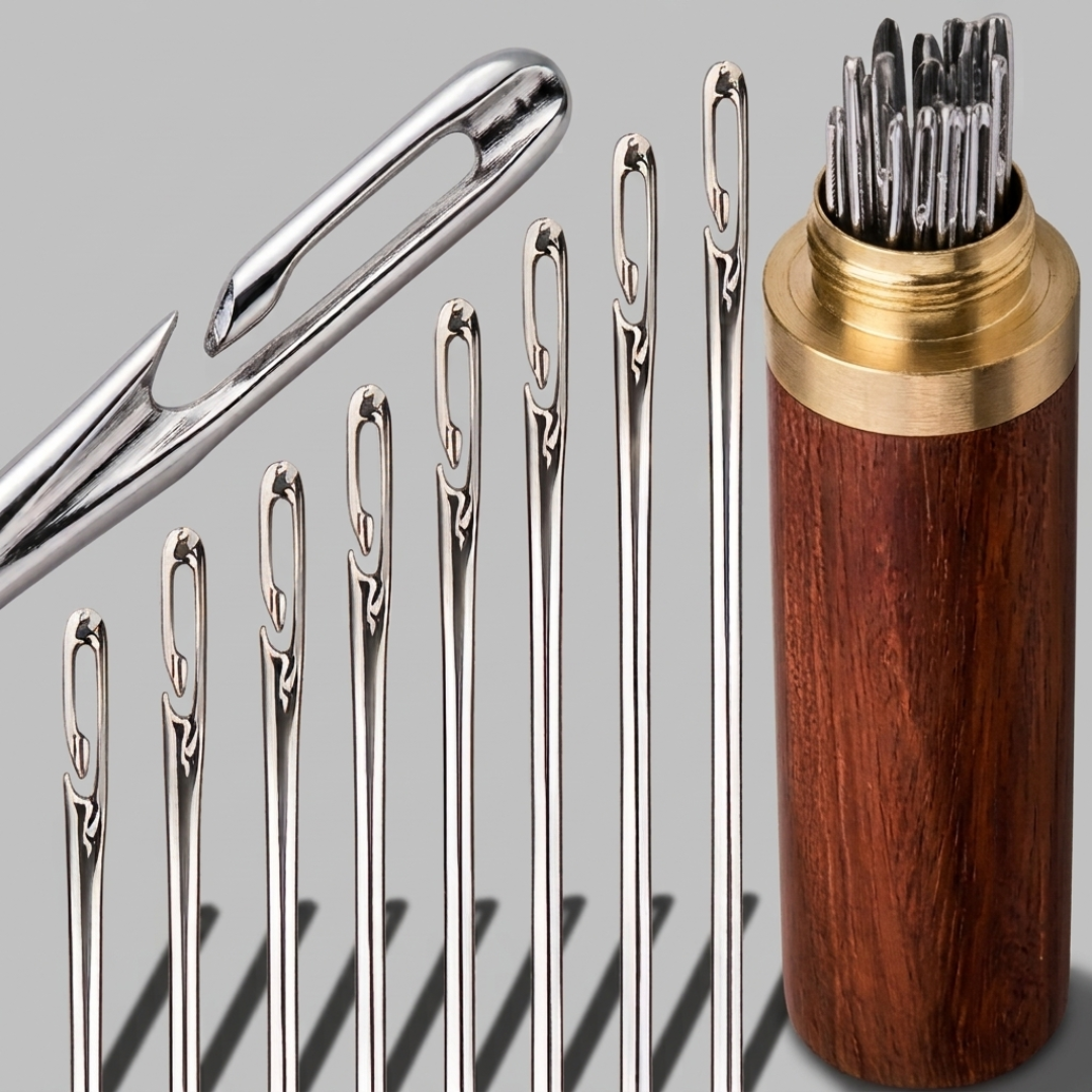 Set 30 Agujas Autoenhebrantes con Estuche de Madera