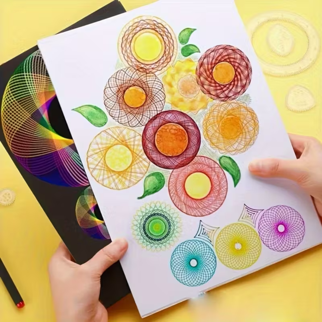 Kit Espirógrafo Completo: papel y lápices incluidos