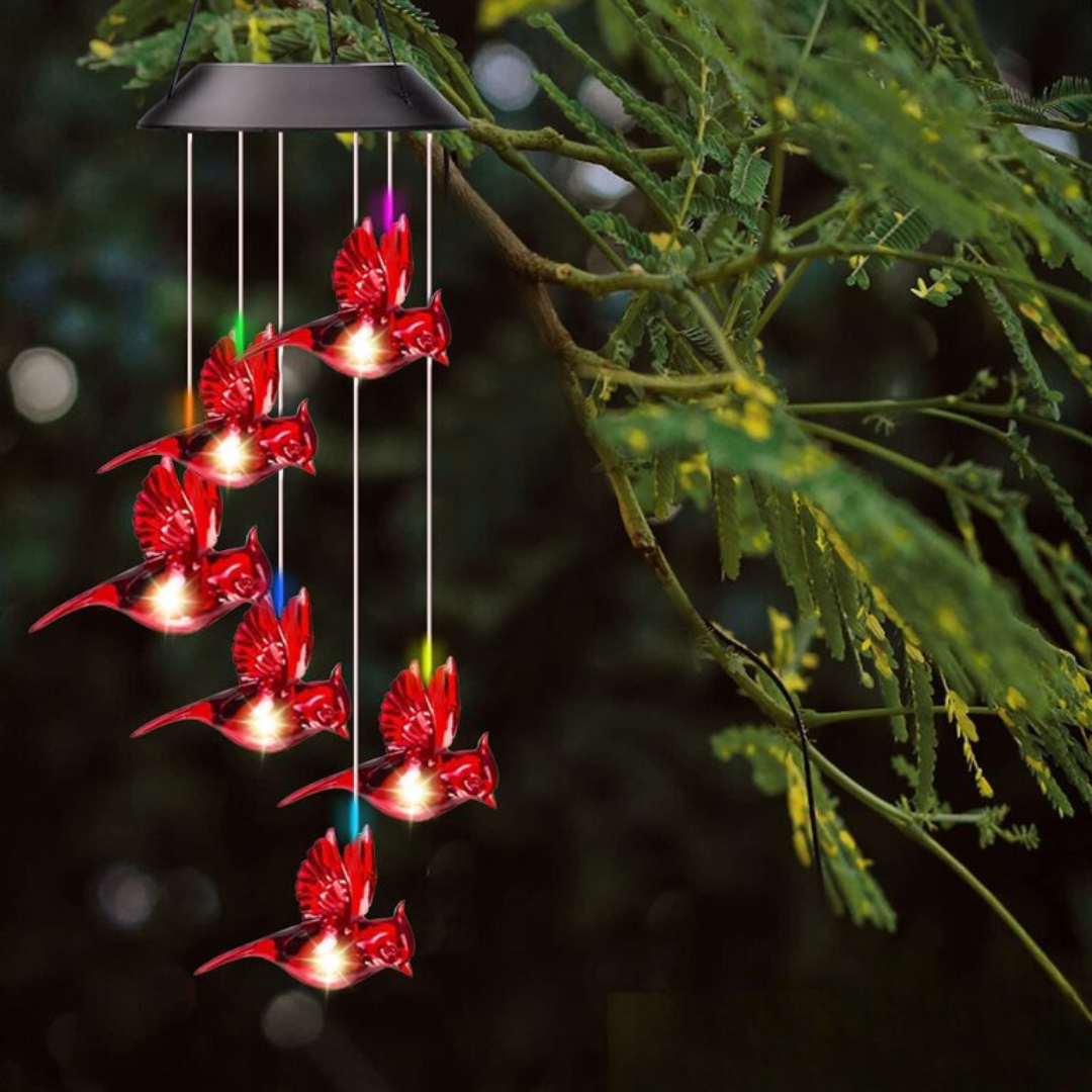Llamador de Ángeles de Cardenales LED Solar