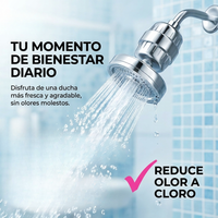 Cabezal Ducha Filtro Purificador 25 Capas Acero Inoxidable