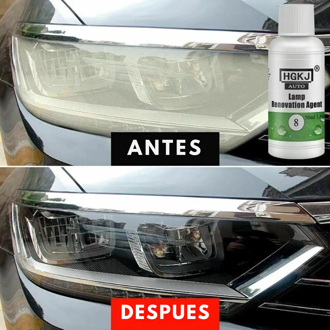 Líquido Restaurador Para Pulir Faros De Auto 100ml + Esponja