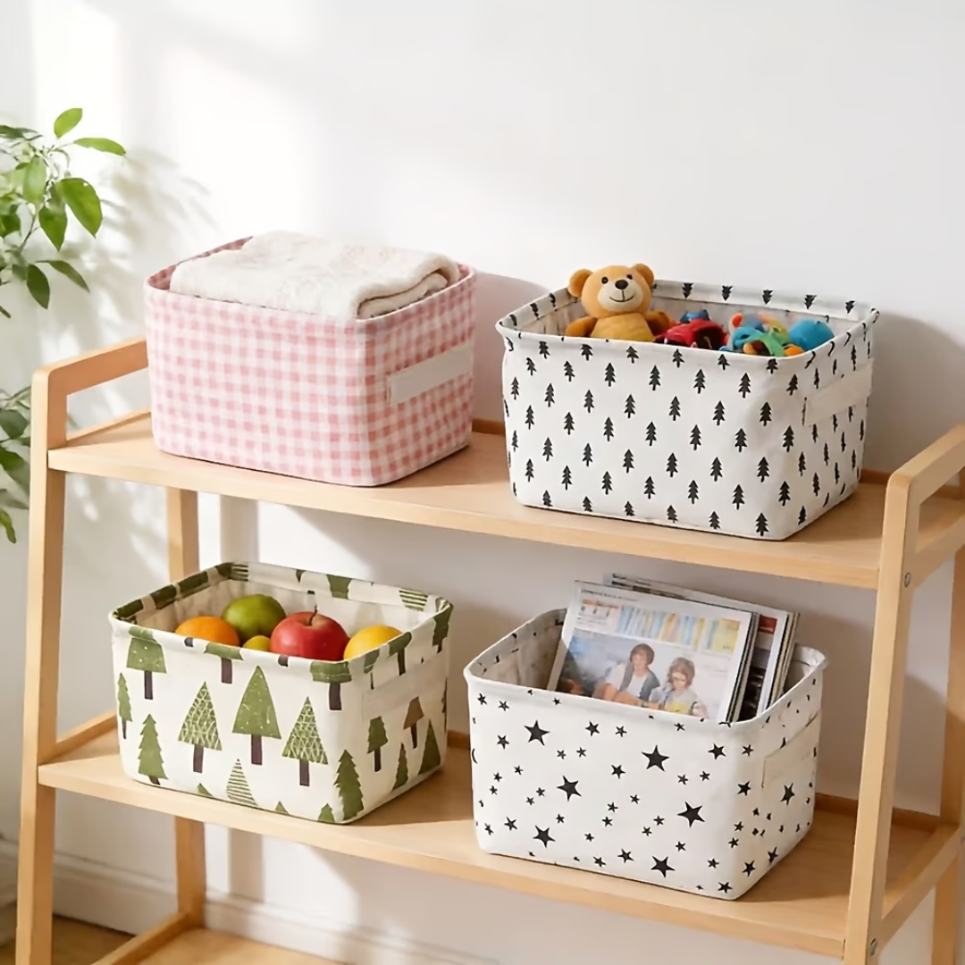 Cesta Organizadora Plegable Tela Impermeable Set 10 Unidades