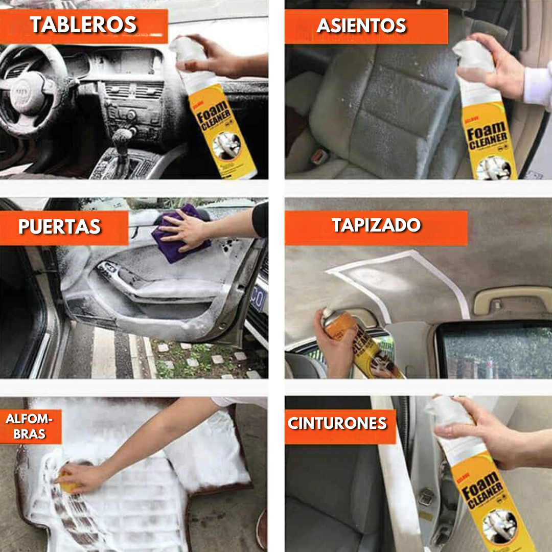 Limpiador en Seco Para Auto Espuma Multiuso 100ml