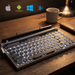 Teclado Bluetooth Mecánico Retro Switch Blue Inalámbrico - Muy Moderna Uruguay