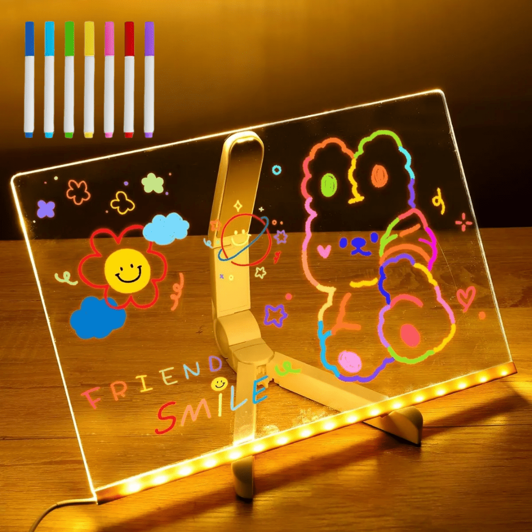 Pizarra LED Mágica Para Dibujar Con Luces Infantil Montessori - Muy Moderna Uruguay