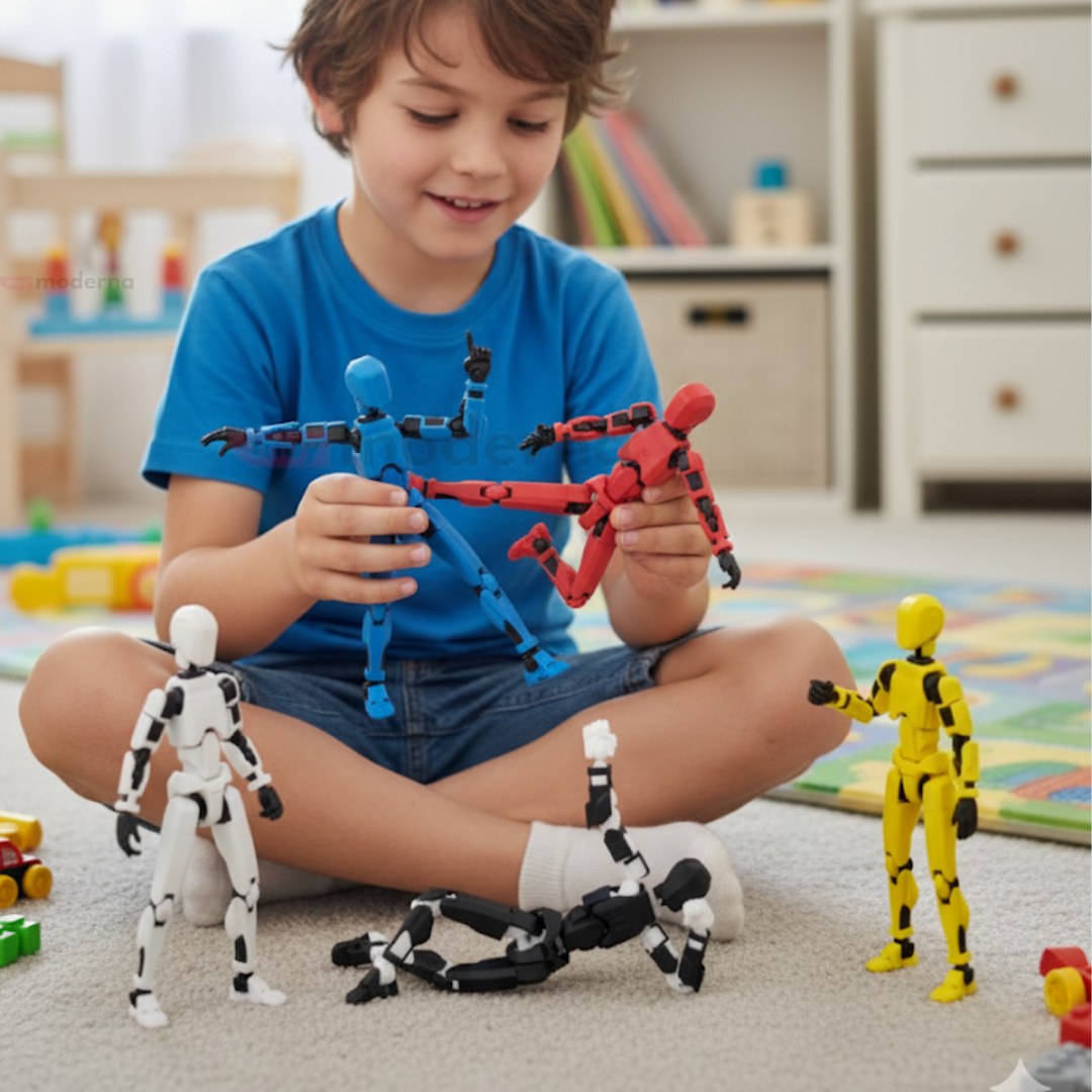 Set 6 Figuras Articuladas Dummy 13 Impreso 3D + Armas