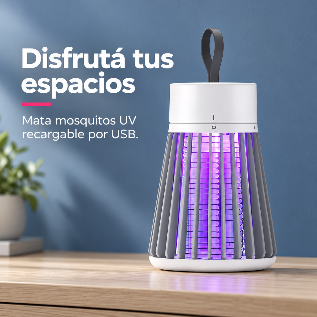 Mata Mosquitos Eléctrico Recargable USB UV para Interior
