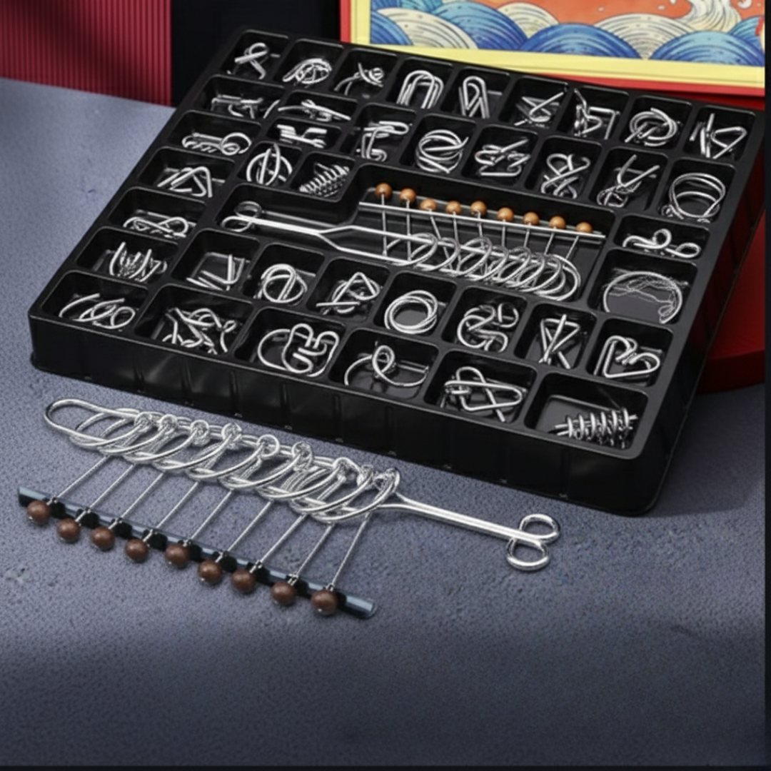 Set x36 Puzzle de Metal Ingenio IQ Para Niños Y Adultos