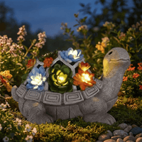 Tortuga Solar Decorativa Con Luces LED Para Jardín Patio Y Balcón - Muy Moderna Uruguay