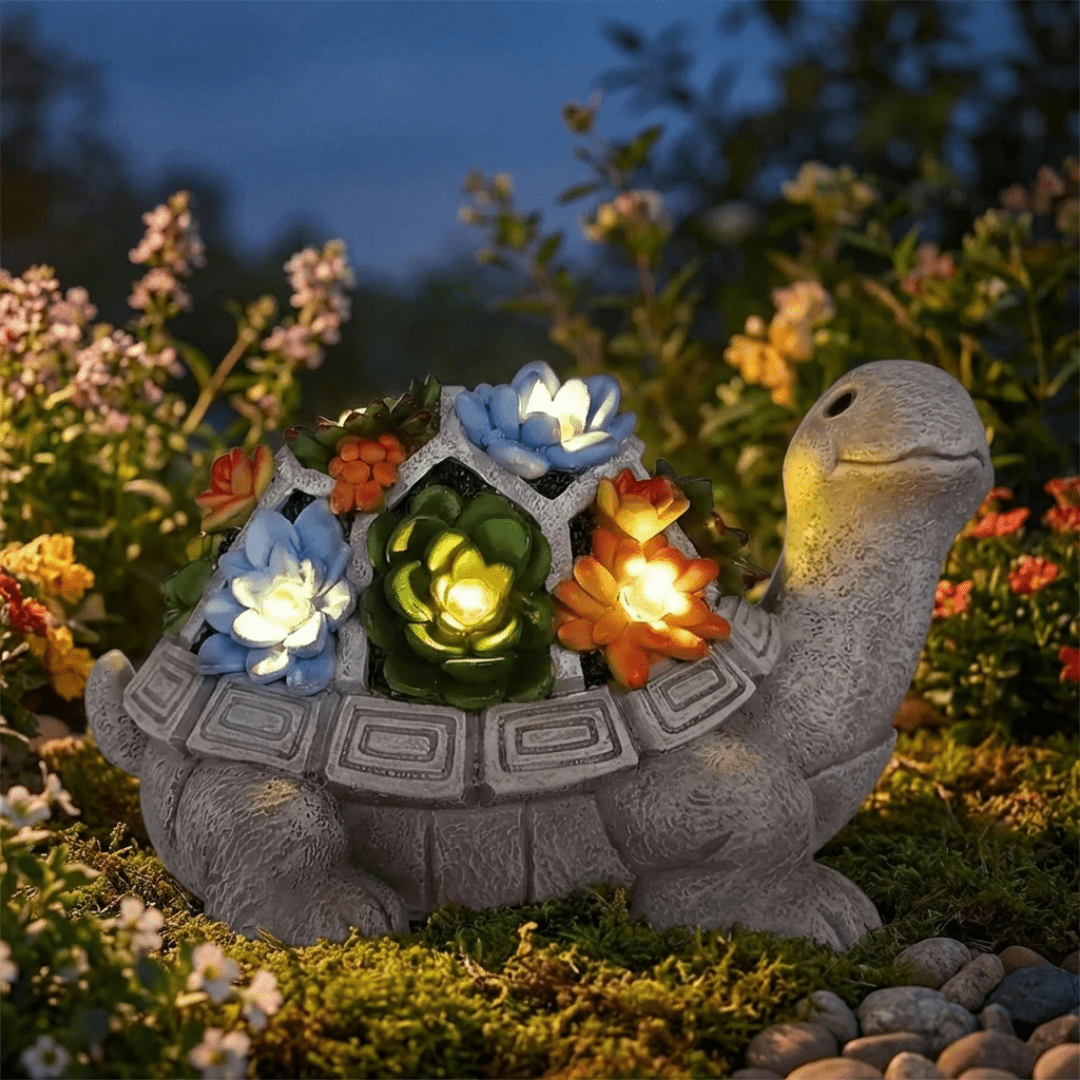 Tortuga Solar Decorativa Con Luces LED Para Jardín Patio Y Balcón - Muy Moderna Uruguay