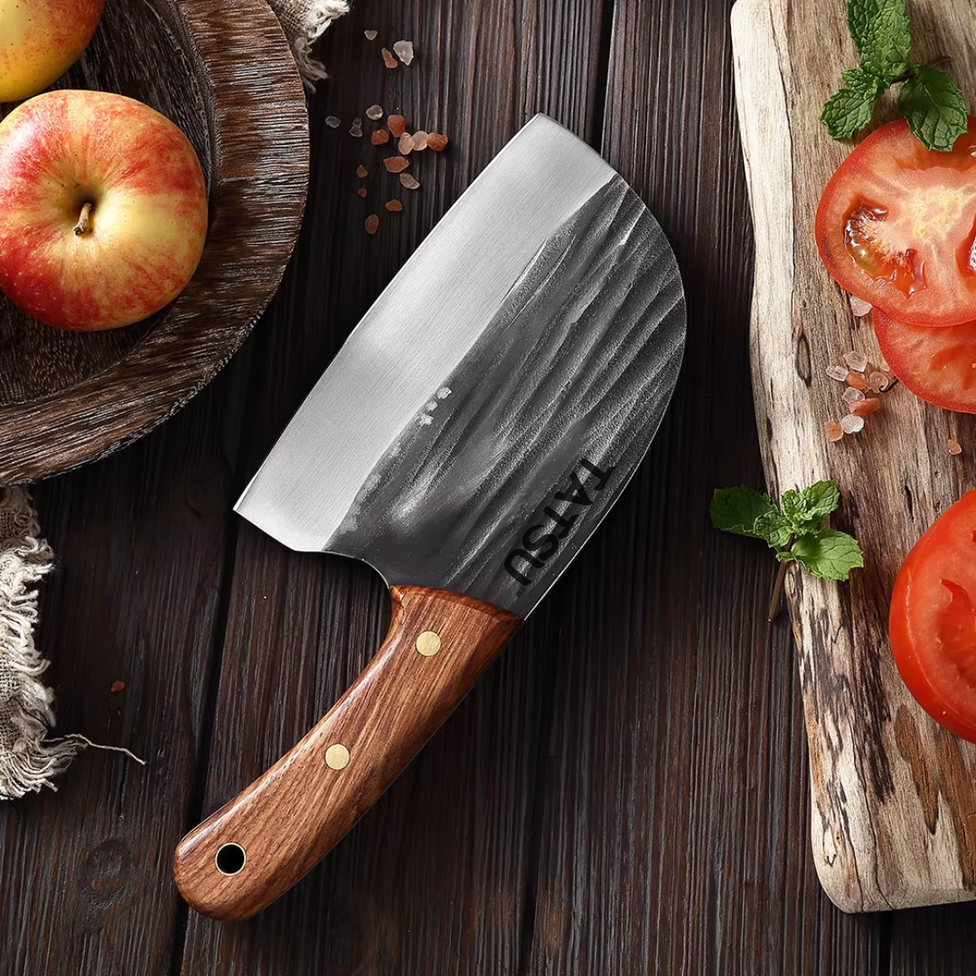 Cuchillo Carnicero TATSU™ Fushin con Funda de Cuero