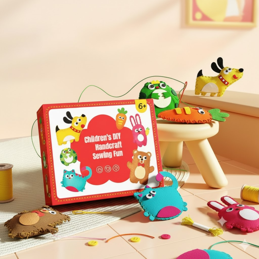 Juego De Costura Infantil Principiantes Kit 6 Diseños Educativo