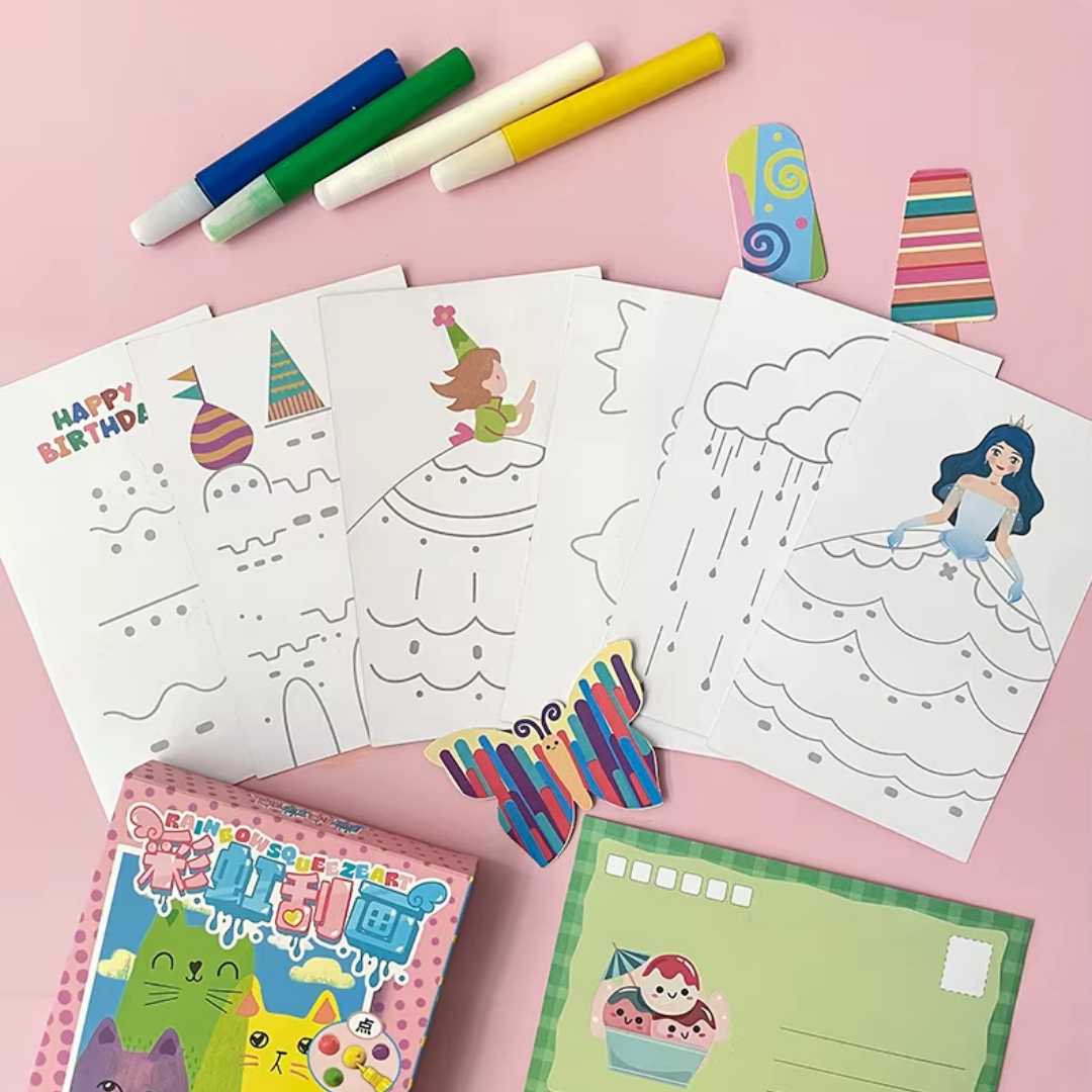 Kit Scratch Arcoíris 20 Tarjetas para Raspar - Manualidad Creativa Infantil