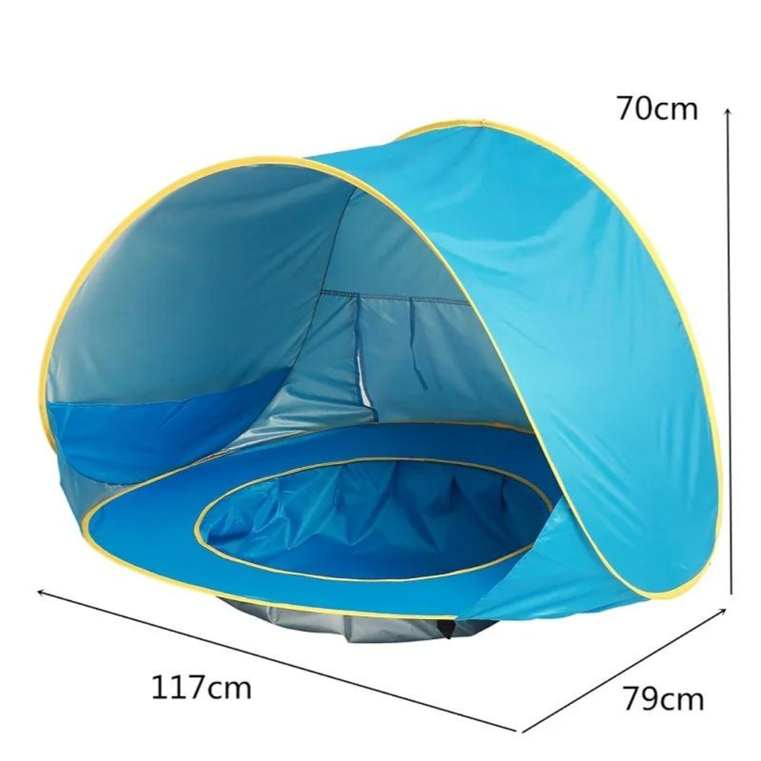 Carpa Con Mini Piscina De Niños Para Playa 120x80cm