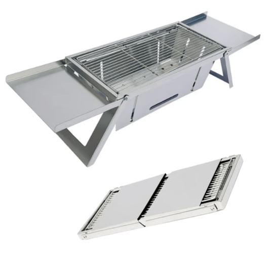 Parrilla Plegable Portátil en Acero Inoxidable - Muy Moderna Uruguay
