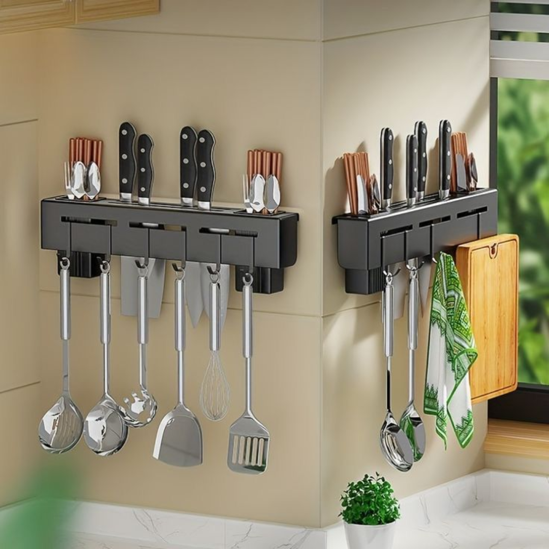 Soporte de Cocina Multifuncional para Cuchillos y Utensillos