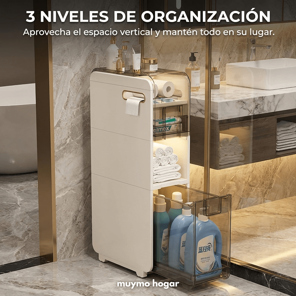Carrito Organizador De Baño Para Espacios Reducidos - muymo hogar - Muy Moderna Uruguay