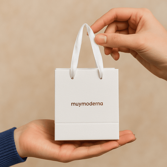 Caja + Bolsa de Presentación para Joyería - Muy Moderna - Muy Moderna Uruguay