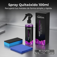 Spray Quitaóxido 100ml Kit Paño Esponja Ácido Cítrico Metal