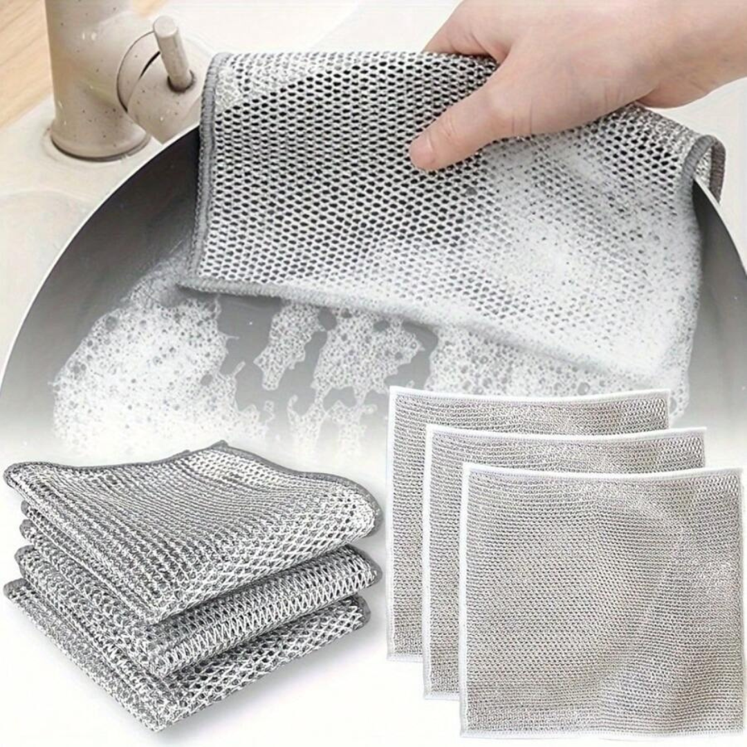 Set de 10 Paños de Aluminio Trenzado para Cocina