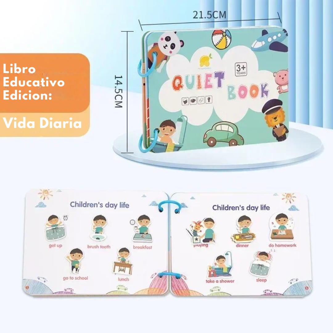 Juego de 2 Libros Educativos Montessori Con Velcros