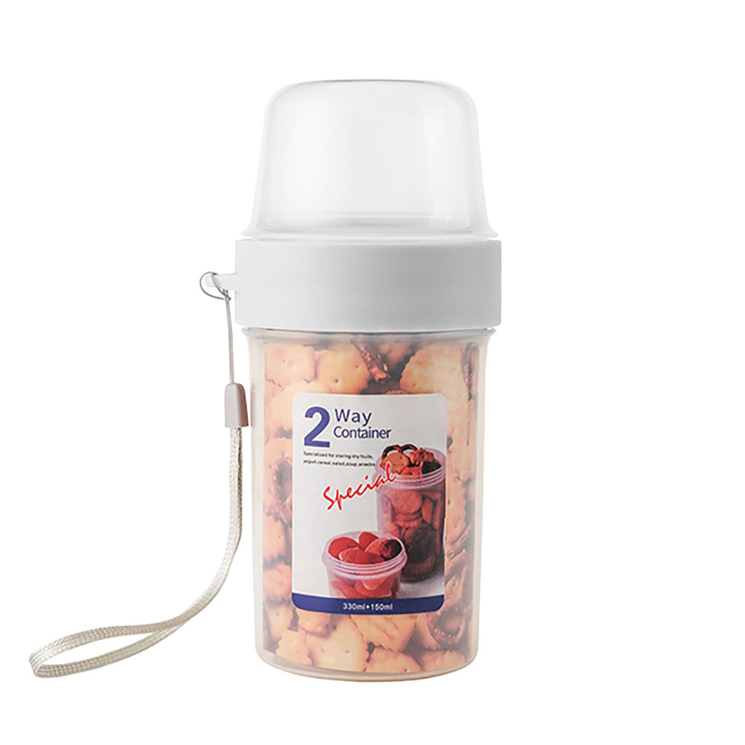 Vaso Separador Tipo Yogurt Con Cereales 330+150ml