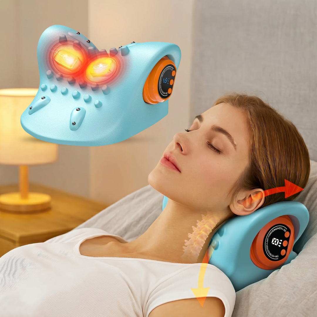 Masajeador Cervical Electroestimulación Calor y Vibración 4 en 1