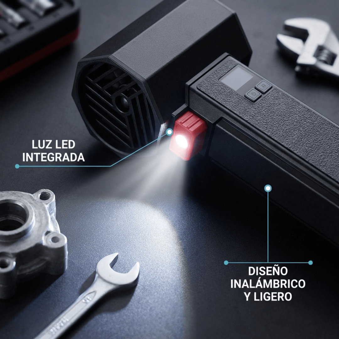 Sopladora de Aire Inalámbrica — Secado y Limpieza Profesional Sin Cables - Muy Moderna Uruguay