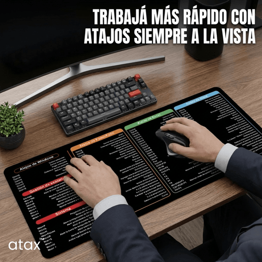 Alfombrilla Para Mouse Con Atajos Excel Word Español atax - Muy Moderna Uruguay