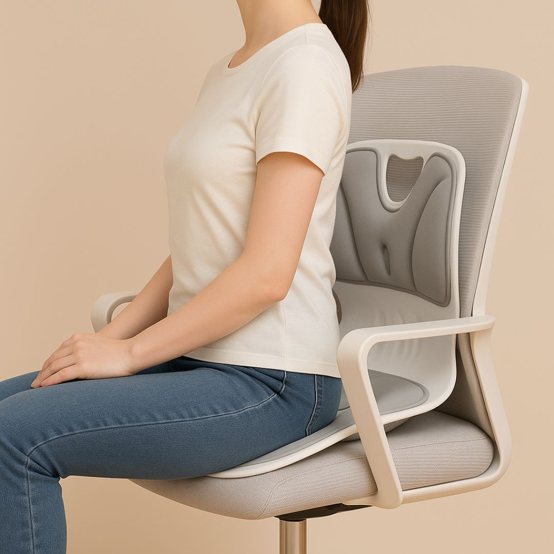Asiento Corrector De Postura Con Respaldo Acolchonado
