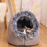 Cama Cueva Térmica Abrigada para Gatos con Almohada