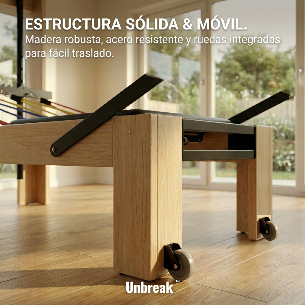 Cama Pilates Reformer Plegable Profesional Con Accesorios Unbreak™