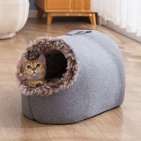 Cama Cueva Térmica Abrigada para Gatos con Almohada