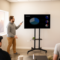 Soporte Móvil Para Tv Con Ruedas De Pie Monitor 32 A 65"