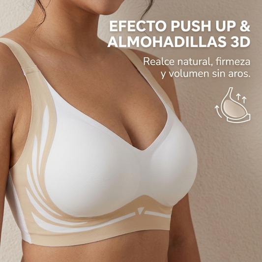 Corpiño Push Up Sin Costuras y Sin Aro — Efecto Levanta Busto