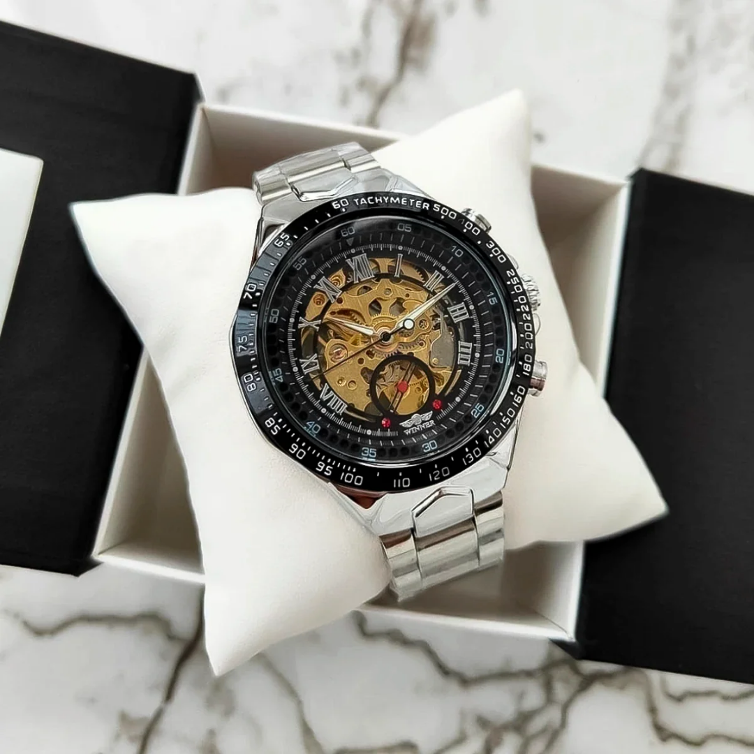 Reloj De Lujo Automático Mecánico Winner Para Hombre