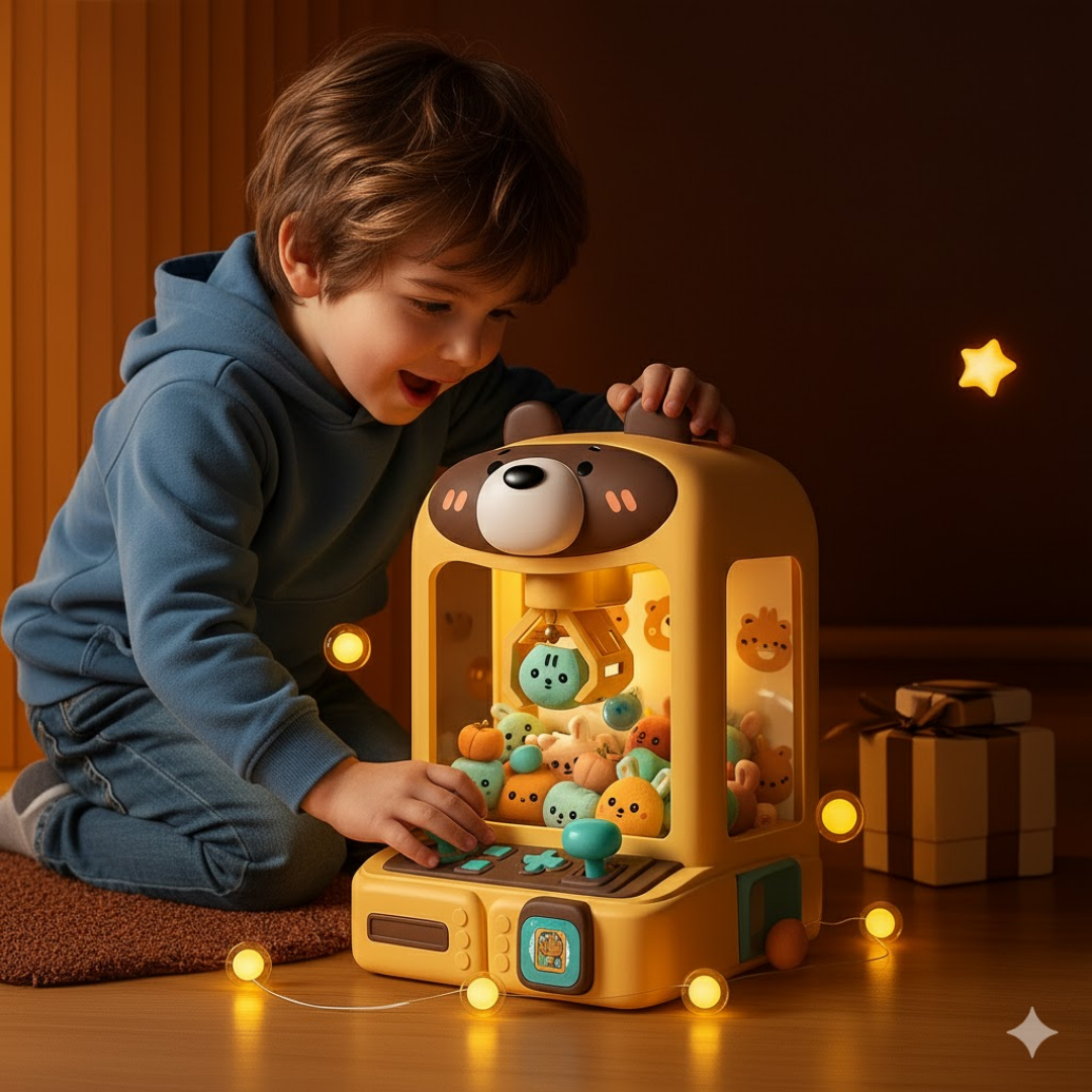 Máquina De Garra Juguete Eléctrico USB Con Muñecos Para Niños