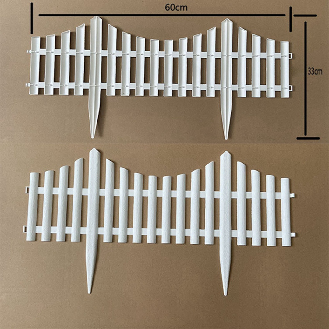 Set de 6 Cercas de Plástico Flexible para Jardín 60x33cm