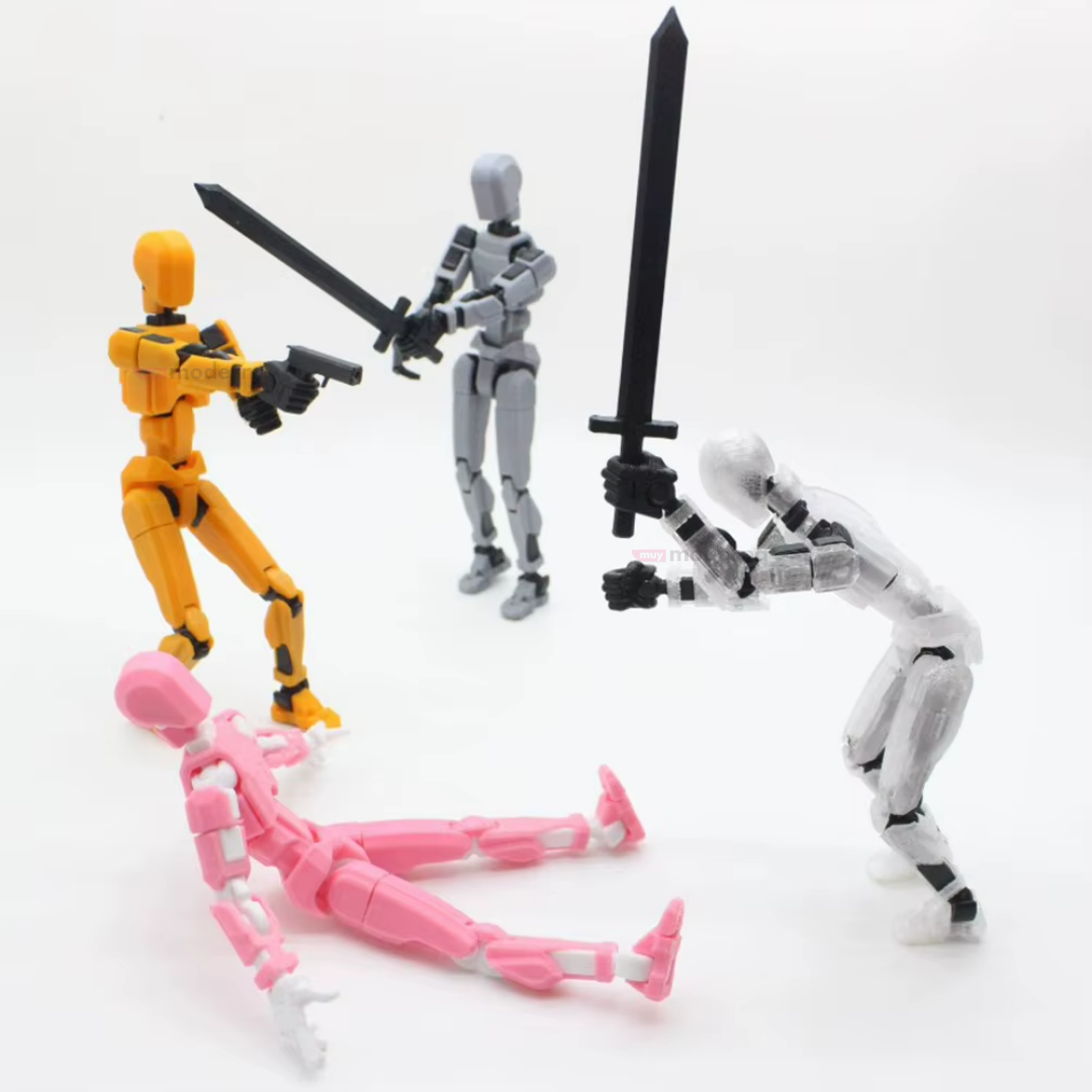 Set 6 Figuras Articuladas Dummy 13 Impreso 3D + Armas