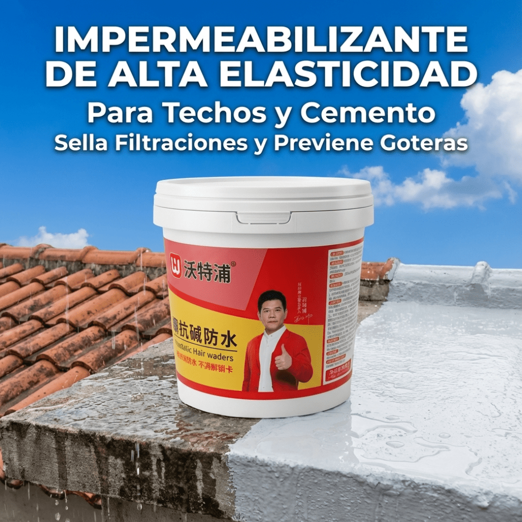 Impermeabilizante de Alta Elasticidad Para Techos Y Cemento 1L - Muy Moderna Uruguay