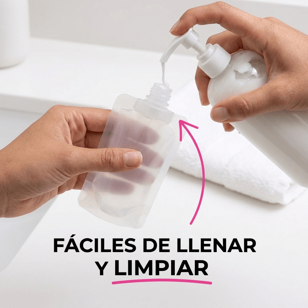 Pack x5 Botellitas de Viaje Reutilizables - Muy Moderna Uruguay