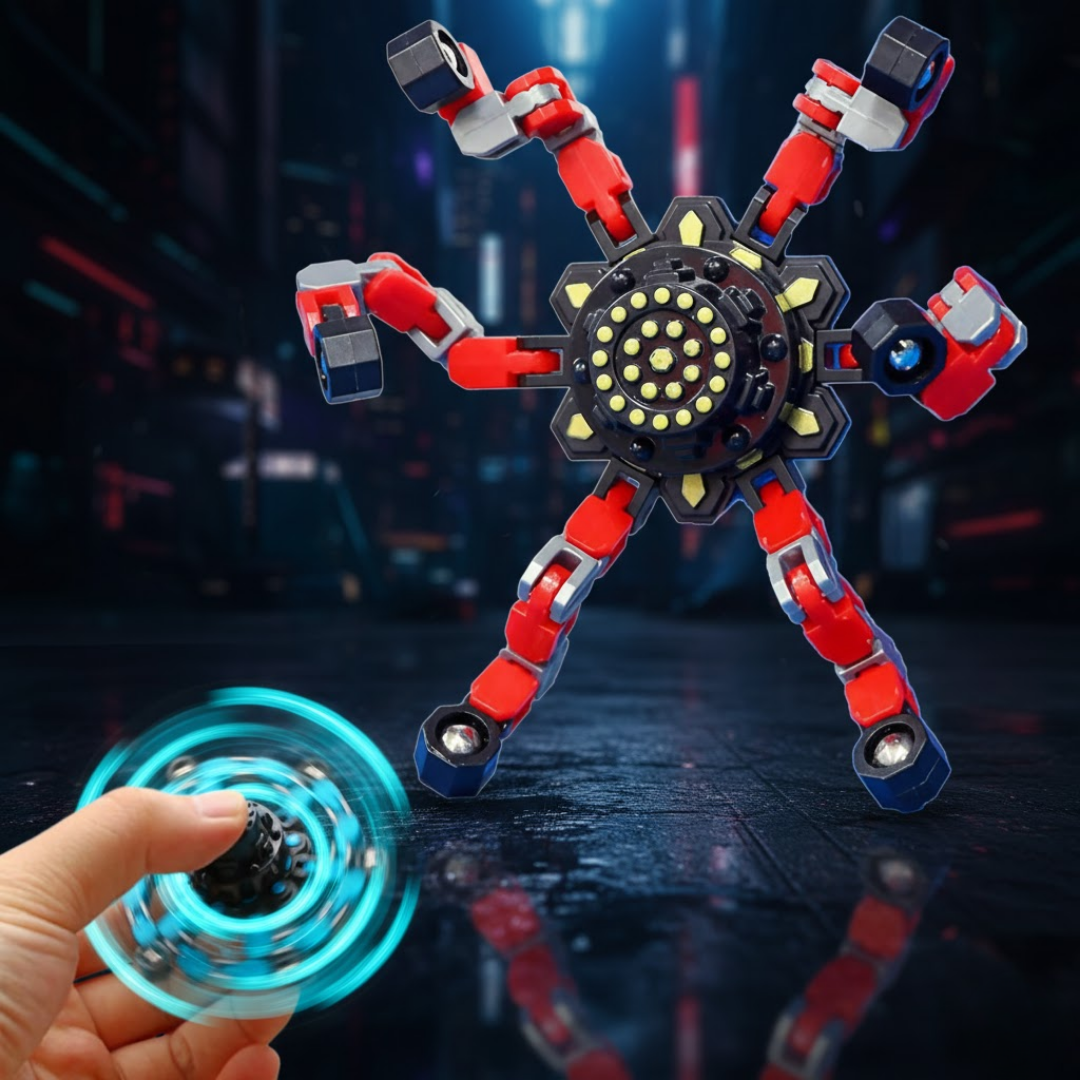 Set 4 Fidget Spinner Transformables Antiestrés Juguete Sensorial