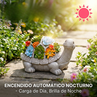 Tortuga Solar Decorativa Con Luces LED Para Jardín Patio Y Balcón - Muy Moderna Uruguay
