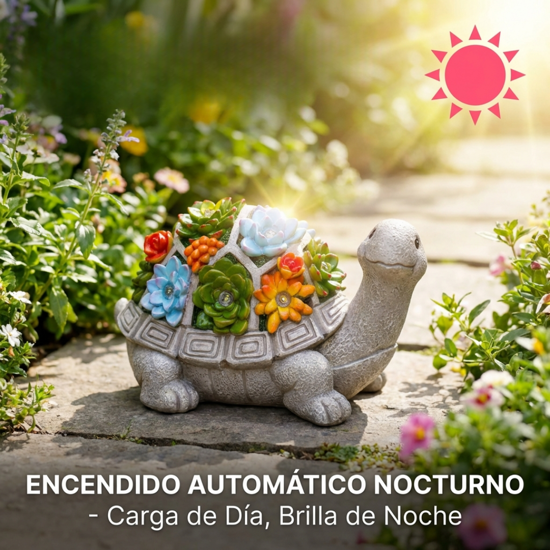 Tortuga Solar Decorativa Con Luces LED Para Jardín Patio Y Balcón - Muy Moderna Uruguay