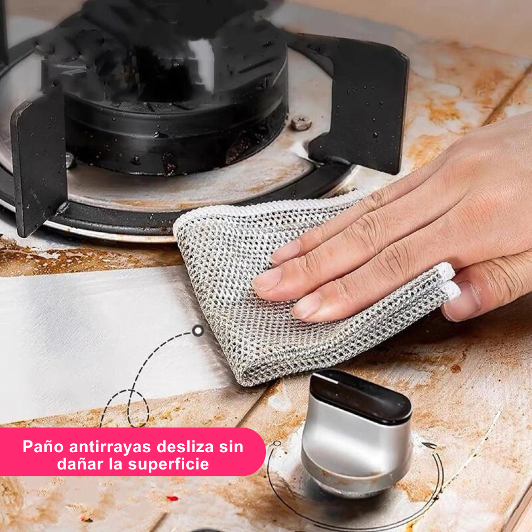 Set de 10 Paños de Aluminio Trenzado para Cocina