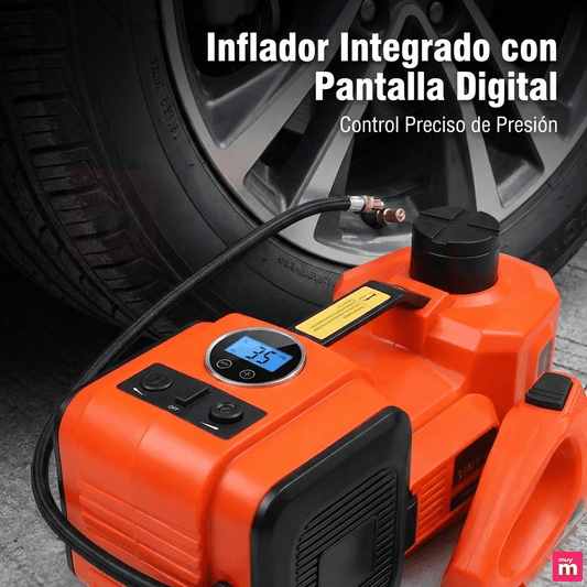 Kit de Auxilio Gato Eléctrico Con Inflador y Llave de Impacto - Muy Moderna Uruguay